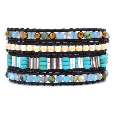 The Soothing Multi Mix Stone Wrap Bracelet-Your Soul Place